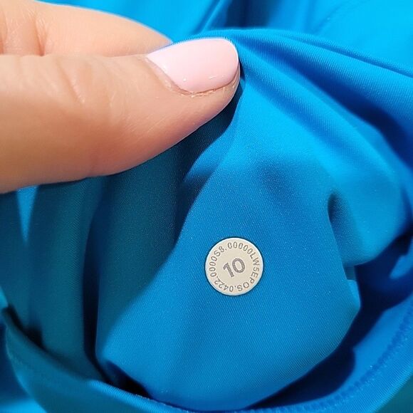 Lululemon Fast/Free High Rise Tight Pant 25" Azure Blue Size 10 W5EPOS Nulux - Picture 7 of 9